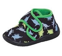 Boys Dinosaur Slipper Booties Kids Dino Slippers First Walkers Nursery Shoes Green EU 26 / UK 8.5 Child
