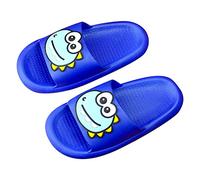 Boys Dinosaur Slippers Kids Open Toe Slide Sandals Cartoon Monster Textured Footbed Bath Pool Beach Indoor Outdoor Home Shoes