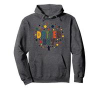 Boys Dot Colorful Art Playful Childhood Wonder Pullover Hoodie, Adult Unisex, Dark Heather Grey, XXL