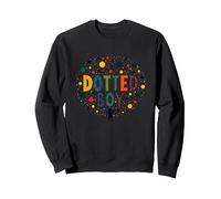 Boys Dot Colorful Art Playful Childhood Wonder Sweatshirt, Adult Unisex, Black, L