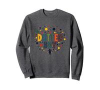 Boys Dot Colorful Art Playful Childhood Wonder Sweatshirt, Adult Unisex, Dark Heather Grey, XL