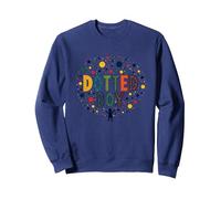 Boys Dot Colorful Art Playful Childhood Wonder Sweatshirt, Adult Unisex, Navy, L