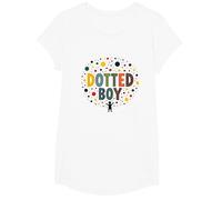 Boys Dot Colorful Art Playful Childhood Wonder T-Shirt, Girls, White, Large
