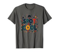 Boy's Dot Day Celebration Joyful Youth Jumping T-Shirt, Men, Asphalt, XXL