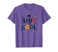 Boy's Dot Day Celebration Joyful Youth Jumping T-Shirt, Men, Purple Heather, XXL