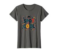 Boy's Dot Day Celebration Joyful Youth Jumping T-Shirt, Women, Asphalt, XXL