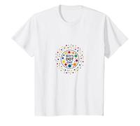 Boys Dot Day Colorful Celebration for Young Artists T-Shirt, Kids, White, 6 Years