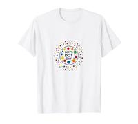 Boys Dot Day Colorful Celebration for Young Artists T-Shirt, Men, White, S