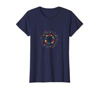 Boys Dot Day Colorful Celebration for Young Artists T-Shirt, Women, Navy, L