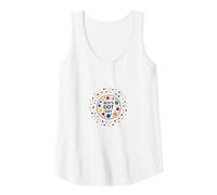 Boys Dot Day Colorful Celebration for Young Artists Tank Top, Women, White, S