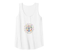Boys Dot Day Colorful Celebration for Young Artists Tank Top, Women, White, XXL