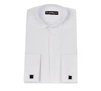 Boys Double Cuff Wing Collar Formal White Shirt with Cufflinks Age 4-5 Years