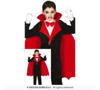 Boys Dracula Classic Vampire Kids Halloween Fancy Dress Costume Aged 3-12