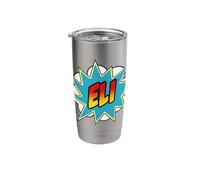 Boys Eli Name Comic Book Superhero Stainless Steel Insulated Tumbler