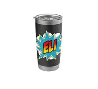 Boys Eli Name Comic Book Superhero Stainless Steel Insulated Tumbler