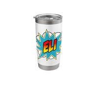 Boys Eli Name Comic Book Superhero Stainless Steel Insulated Tumbler