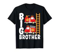 Boy's Fire Truck Fire Theme Big Brother Fire Engine T-Shirt