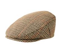 Boys Flat Cap, Brown Check, 52-56cm, Wool-Acrylic Blend, Country Tweed, Autumn-Winter, Vintage Heritage Style (UK, Alpha, M, Brown)