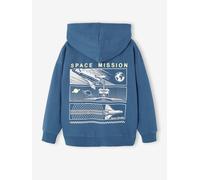 Boy's fleece hooded sweatshirt ocean blue