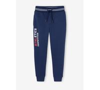 Boys' fleece jogging bottoms navy blue