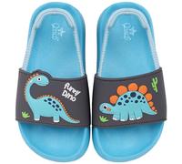Boys Flip Flops Summer Slippers Kids Glitter Sliders Beach Bathroom Pool Cute Sandals Toddlers Home Shower Shoes Lightweight Non-slip Little Girls Sequins Slides for Indoor Outdoor Size 5.5 Grey Blue