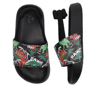 Boys Flip Flops Summer Slippers Kids Glitter Sliders Beach Bathroom Pool Cute Sandals Toddlers Home Shower Shoes Lightweight Non-slip Little Girls Sequins Slides for Indoor Outdoor Size 9 Black