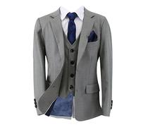 Boys Formal Suits Tailored Fit Complete Page Boy Outfit Age 1 to 14, Light Grey, 3 Piece, Age 10 Years