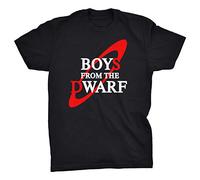 Boys from The Dwarf Red Elipse Logo T-Shirt (Black, M)