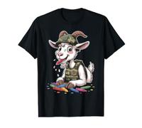 Boys Fueled By Crayons Jarhead Goat MRE Eater Protein Value Graphic T-Shirt