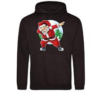 Boys Funny Dabbing Santa Hoodie - Funny Christmas Lockdown Gifts for Kids - Santa Claus Dancing Present, 9-11 Years, Black