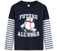 Boys Future Baseball All Star Tee Shirt Toddler Sport Top Short Sleeves Clothes for Kids 2-3 Years