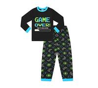 Boys Game Over Time To Recharge Glow In The Dark Long Gaming Pyjamas (13-14 Years) Black