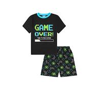 Boys Game Over Time To Recharge Glow In The Dark Short Gaming Pyjamas (14-15 Years) Black