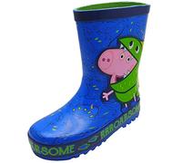 Boys George Pig Roarsome Dinosaur Blue Wellington Boots.