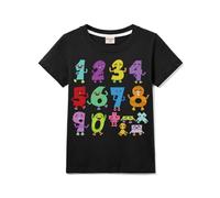 Boys Girls 100% Cotton T-Shirts Unisex Kids Tee for 3-13Y (Black,5-6 Years,5 Years,6 Years)