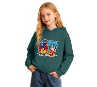Boys Girls 67 Meme Hoodie Loose Casual Fashion Printed Long Sleeve Sweatshirts Unisex Cotton Sweatshirt 6 7 Meme Shirt Boys Girls Holiday Essential Dark Green