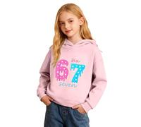 Boys Girls 67 Meme Hoodie Six Seven Long Sleeve Pullover Sweatshirt Autumn Winter Holiday Party Travel Essentials Top Fashion Santa Xmas Jumpers for Boys Girls Light Pink