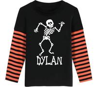 Boys Girls Age 6-7 Years Old Halloween Long Sleeve Moster Truck Shirts Toddler Shirts Glow in The Dark Ghost Pumpkin Tshirts Kids Orange Tops Cotton Casual Tees Crewneck Winter Clothes
