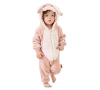 Boys Girls Baby Infant Romper Animal Pattern Unicorn Lion Bear Panda Bunny Bull Dinosaur Crocodile Onesie Pyjamas Sleepsuit Outfit Bodysuits Soft Fleece Extra Thickness (Bunny, 12-18 Months)