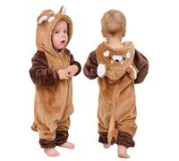Boys Girls Baby Infant Romper Animal Pattern Unicorn Lion Bear Panda Bunny Bull Dinosaur Crocodile Onesie Pyjamas Sleepsuit Outfit Bodysuits Soft Fleece Extra Thickness (Red Panda, 12-18 Months)