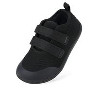 Boys Girls Barefoot Shoes Kids Wide Minimalist Zero Drop Sneaker Running Shoes Walking School(Black, 10.5 UK Child Wide)