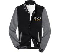 Boys Girls Baseball Jacket Elv-is, Long Sleeve Bomber Jacket Women, Spring Autumn Thin Sportwear for Outdoor-Multicolor 1||L