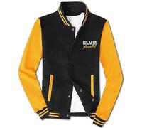 Boys Girls Baseball Jacket Elv-is, Long Sleeve Bomber Jacket Women, Spring Autumn Thin Sportwear for Outdoor-Multicolor 3||M