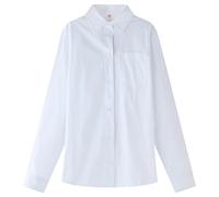 Boys Girls Blouse Tops Long Sleeve Teens School Shirt Button Up Kids Plain Formal Shirts Preppy Clothes Lapel Pocket Aesthetic Tee Solid Color