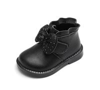 Boys Girls Comfy Walking Boots Childrens Winter Shoes Fashion for Fall Casual Outdoor Footwear (C-Black, 4 Infant)