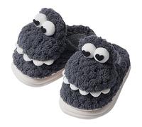 Boys Girls Dinosaur Slippers Kids Warm Non Slip Plush House Slippers Winter Indoor Comfort Soft Fuzzy Home Sliders Slip On Platform Furry Shoes (GY1, 1.5 Big Kids)