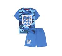 Boys Girls England Football Team Blue Camouflage Short Pyjama Set (10-11 Years)
