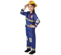 Boys Girls Firefighter Costume Fireman Fire Kids Book Week Halloween Fancy Dress