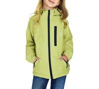 Boys Girls Fleece Lined Waterproof Resistant Windproof Kids Lightweigh plain Hooded Jacket Rain Jacket School Rainwear Outwear Hooded Coat For Wet Weather