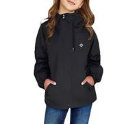 Boys Girls Fleece Lined Waterproof Resistant Windproof Kids Lightweigh plain Hooded Jacket Rain Jacket School Rainwear Outwear Hooded Coat For Wet Weather